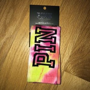 Brand New PINK Tie Dye Knee High Socks